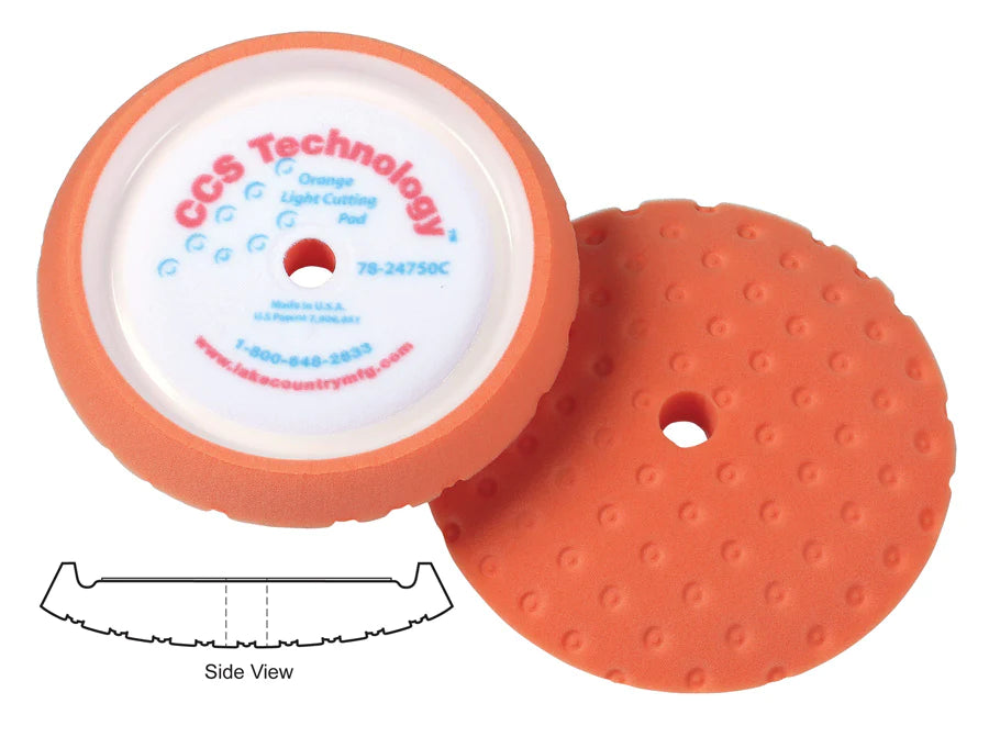 LC Orange CCS Foam Curved Edge Light Cutting Pad