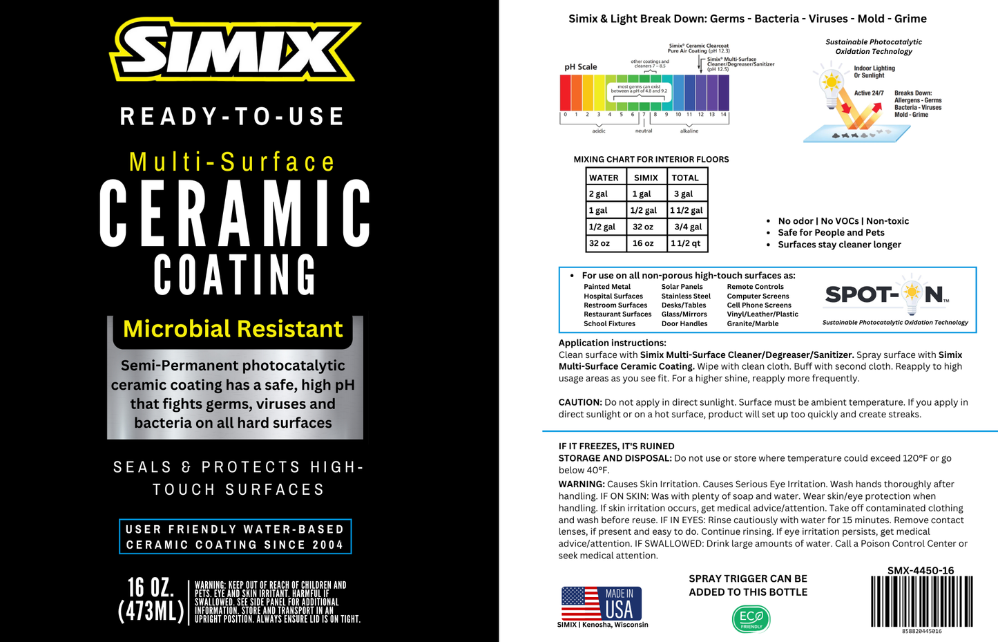 Simix RTU Multi-Surface Ceramic Coating