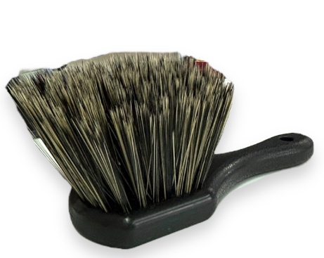 Golden State Short Handle Soft Bristles Wheel Brush