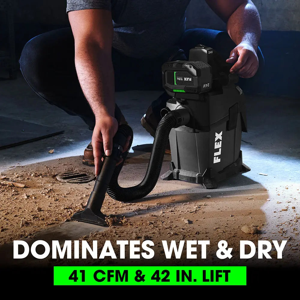 Flex 1.6 Gallon Wet/Dry Vacuum (Tool Only)
