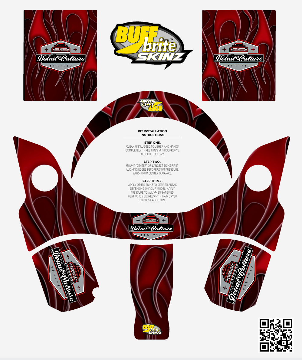 Flame Thrower Polisher Skinz for Flex XCE/XFE Cordless