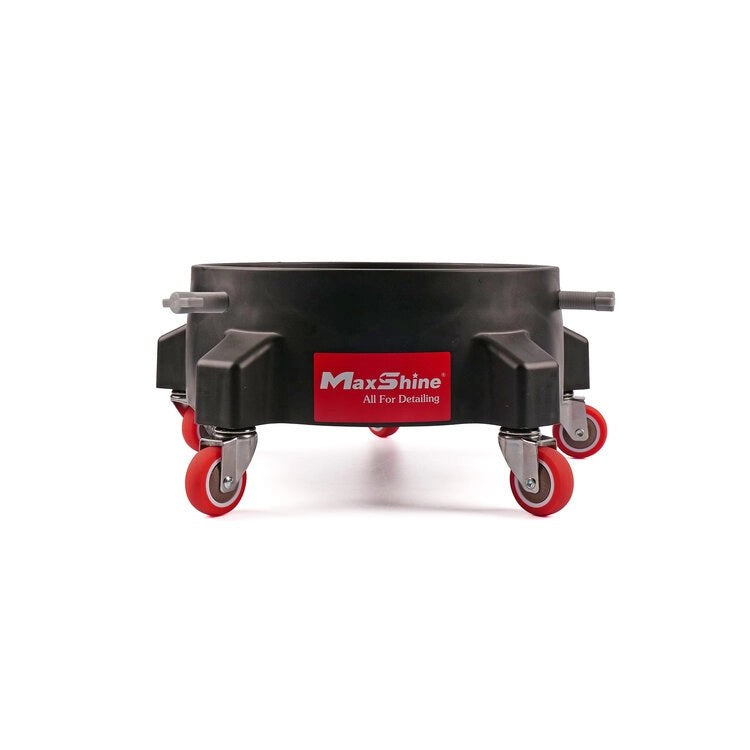 MaxShine Rolling Bucket Dolly (RED) W/Holders