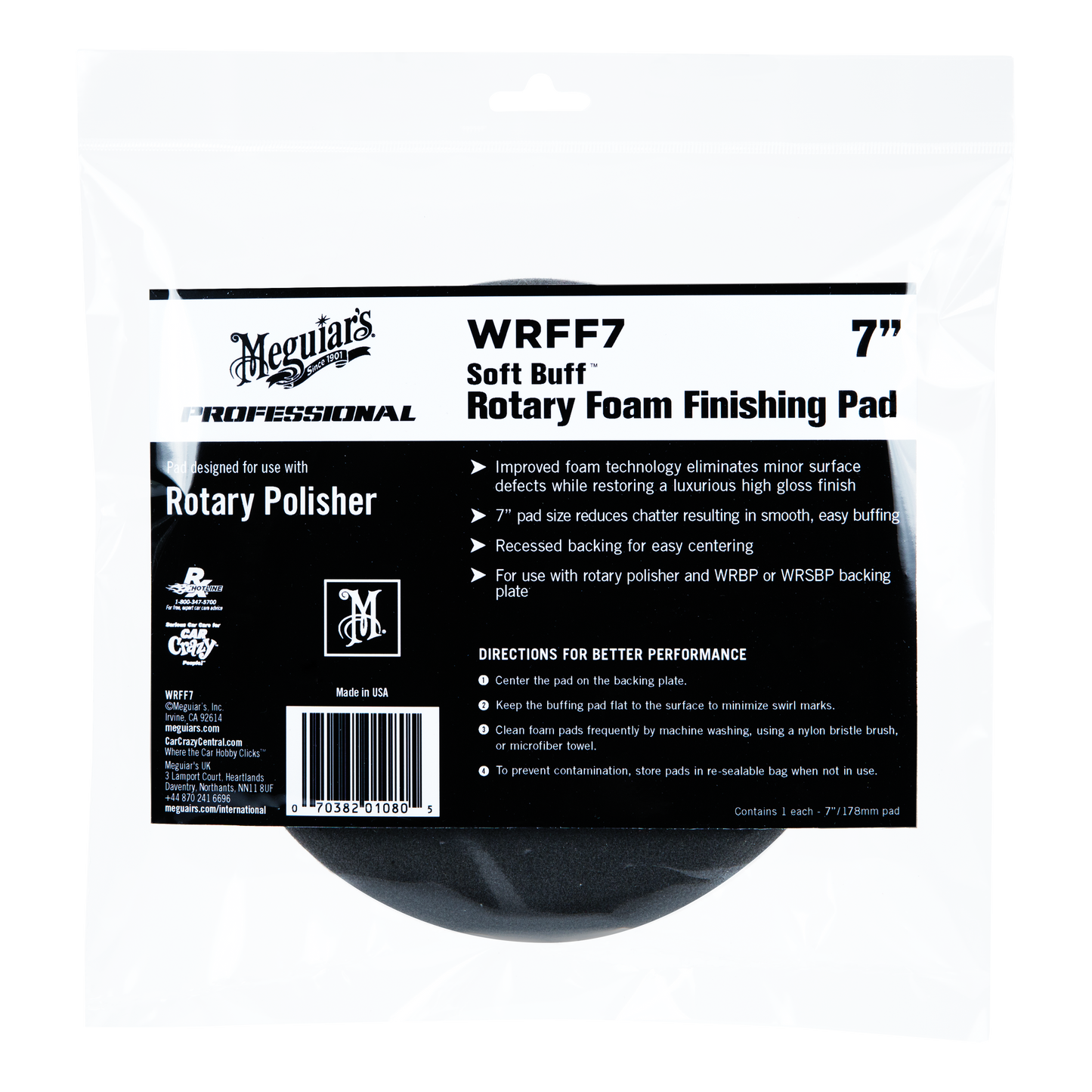 Meguiar's Soft Buff Rotary Foam Finishing Pad