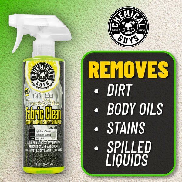 Chemical Guys Foaming Citrus Fabric Clean Carpet & Upholstery Shampoo