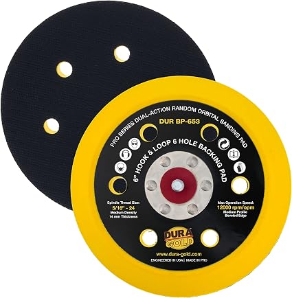 Dura Gold Hook & Loop DA Backing Plate Pad