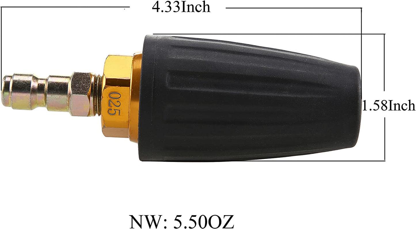 Quick Connect Turbo Nozzle Universal for Cold Water Pressure Washers, 2500 PSI