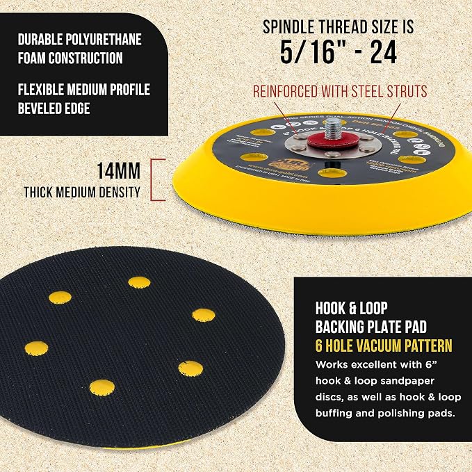 Dura Gold Hook & Loop DA Backing Plate Pad
