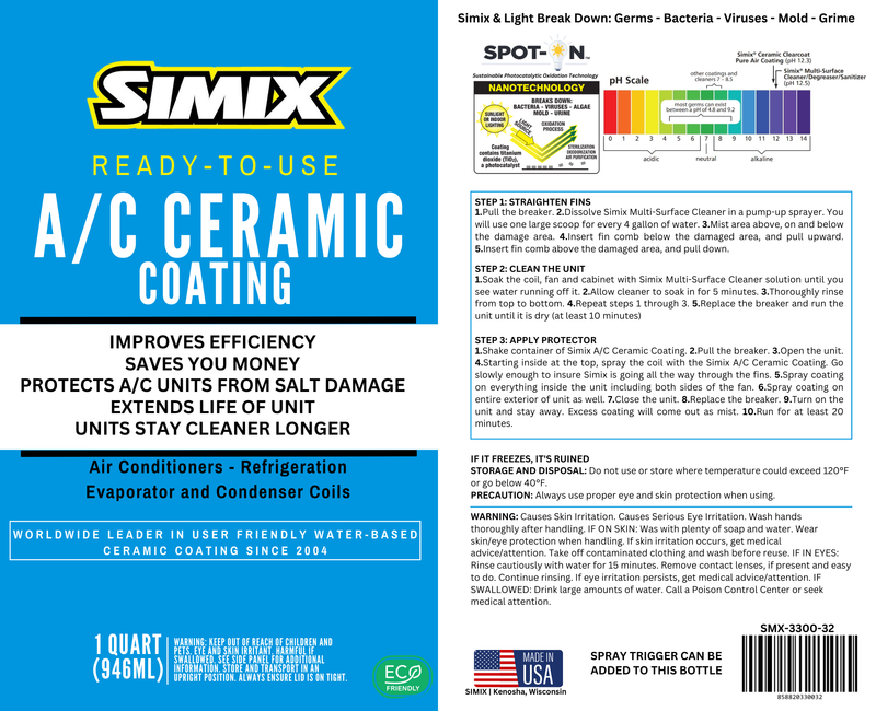 Simixl Simix RTU A/C Ceramic Coating – The Detail Culture