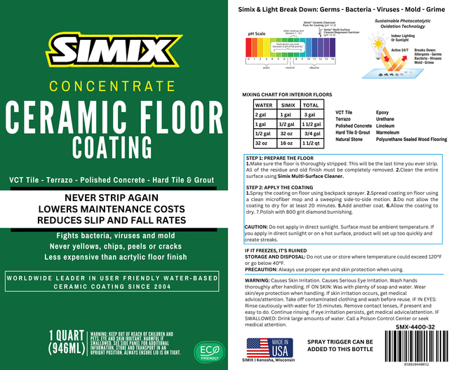 Simix Ceramic Floor Coating CONCENTRATE