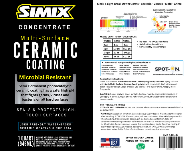 Simix Multi-Surface Ceramic Coating CONCENTRATE