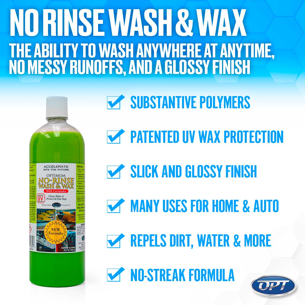 Optimum No- Rinse wash & Wax with Carnauba