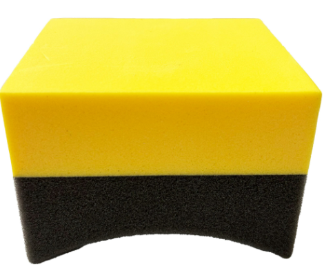 Golden State Yellow Concave Curve Foam Gel Tire Dressing Applicator