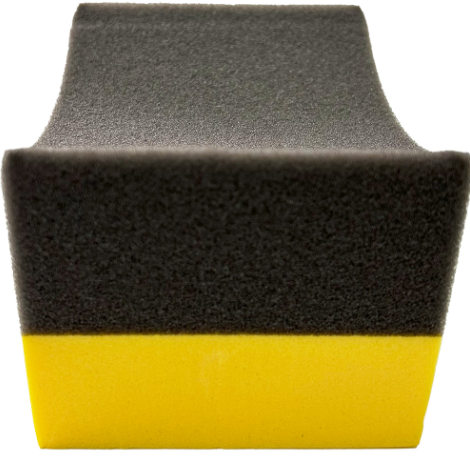 Golden State Yellow Concave Curve Foam Gel Tire Dressing Applicator