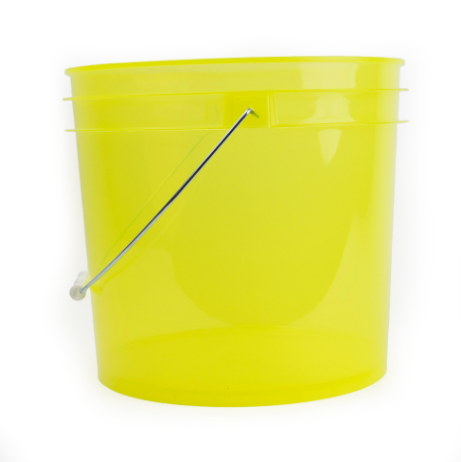 Golden State Clear Plastic Pail Translucent Bucket 3.5 Gallon