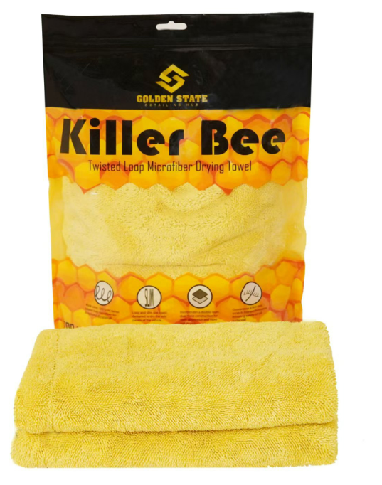 Golden State Killer Bee Twisted Loop Microfiber,1200 GSM, 22" x 30"