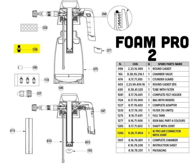 IK FOAM/MULTI Pro Series Air Connector