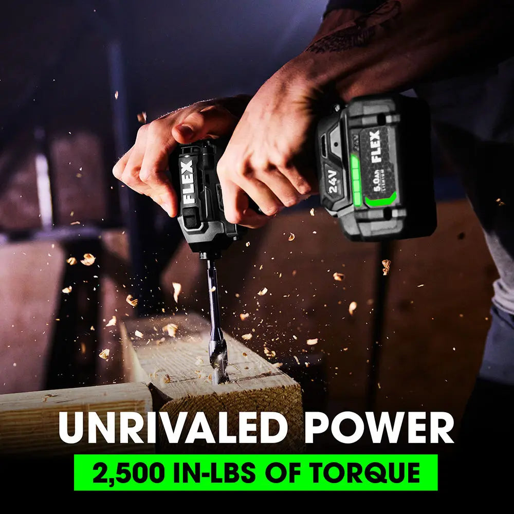 Flex Hammer Drill with Turbo Mode Quick Eject Impact Driver Kit