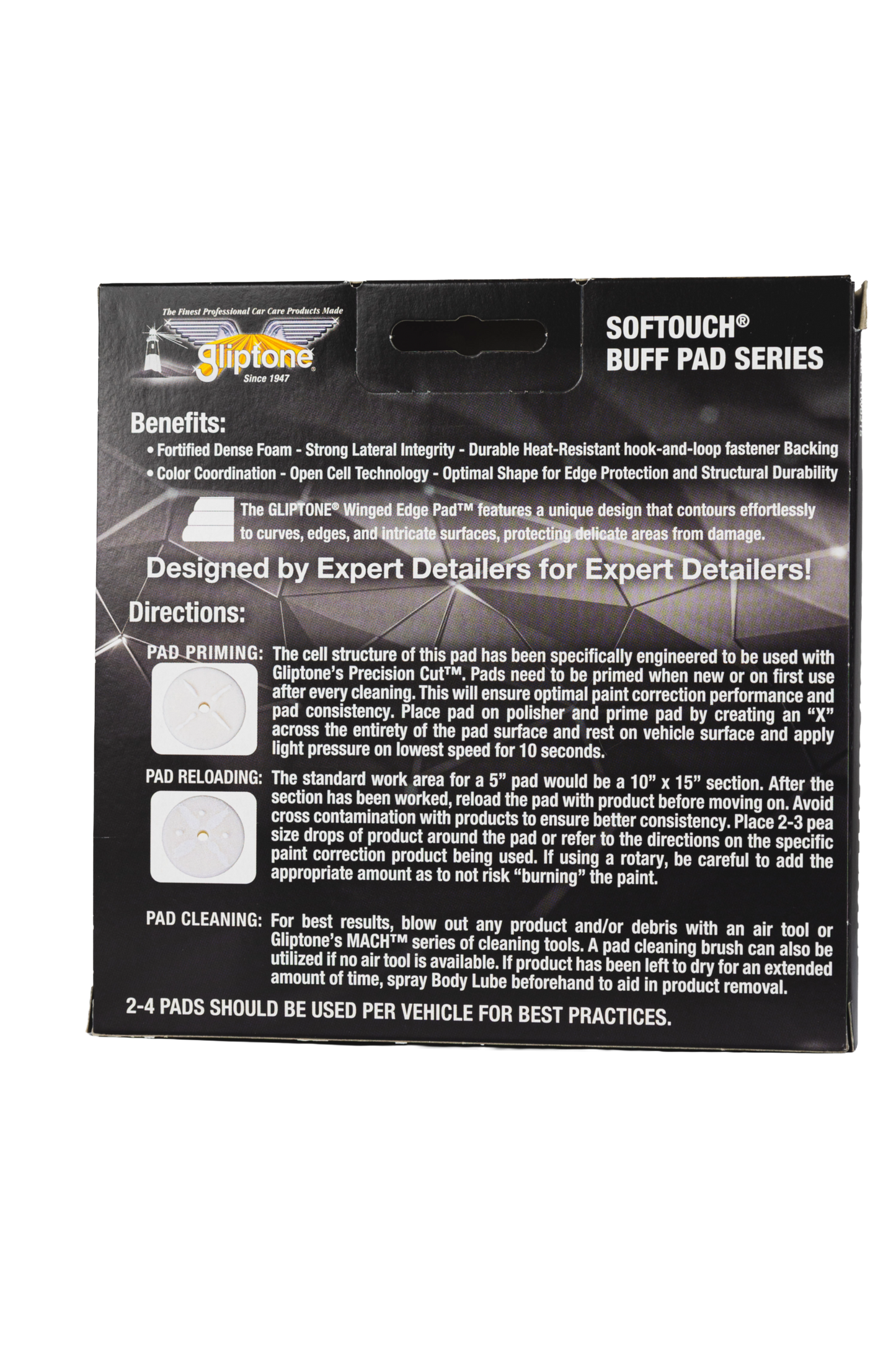 Gliptone Medium Cut Pad Open Cell - White