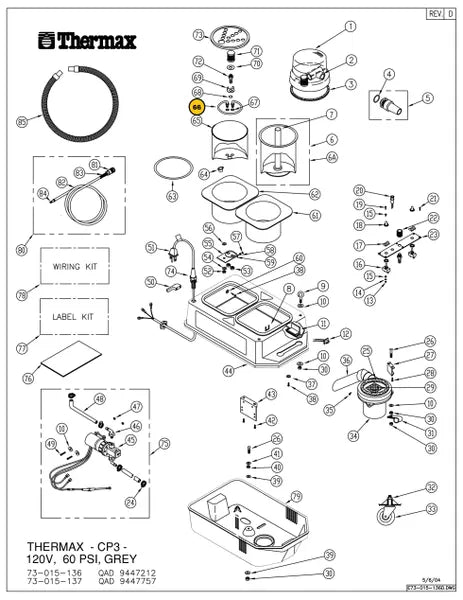 Thermax ASSY, HEATER, 120V, CP3