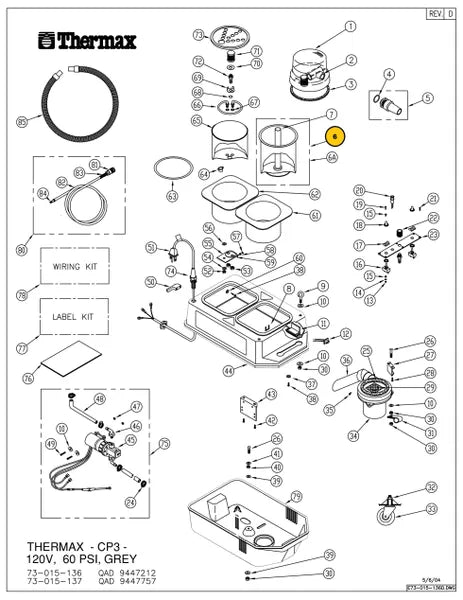 Thermax CP3 Assy, Recovery Tank, Stainless Steel