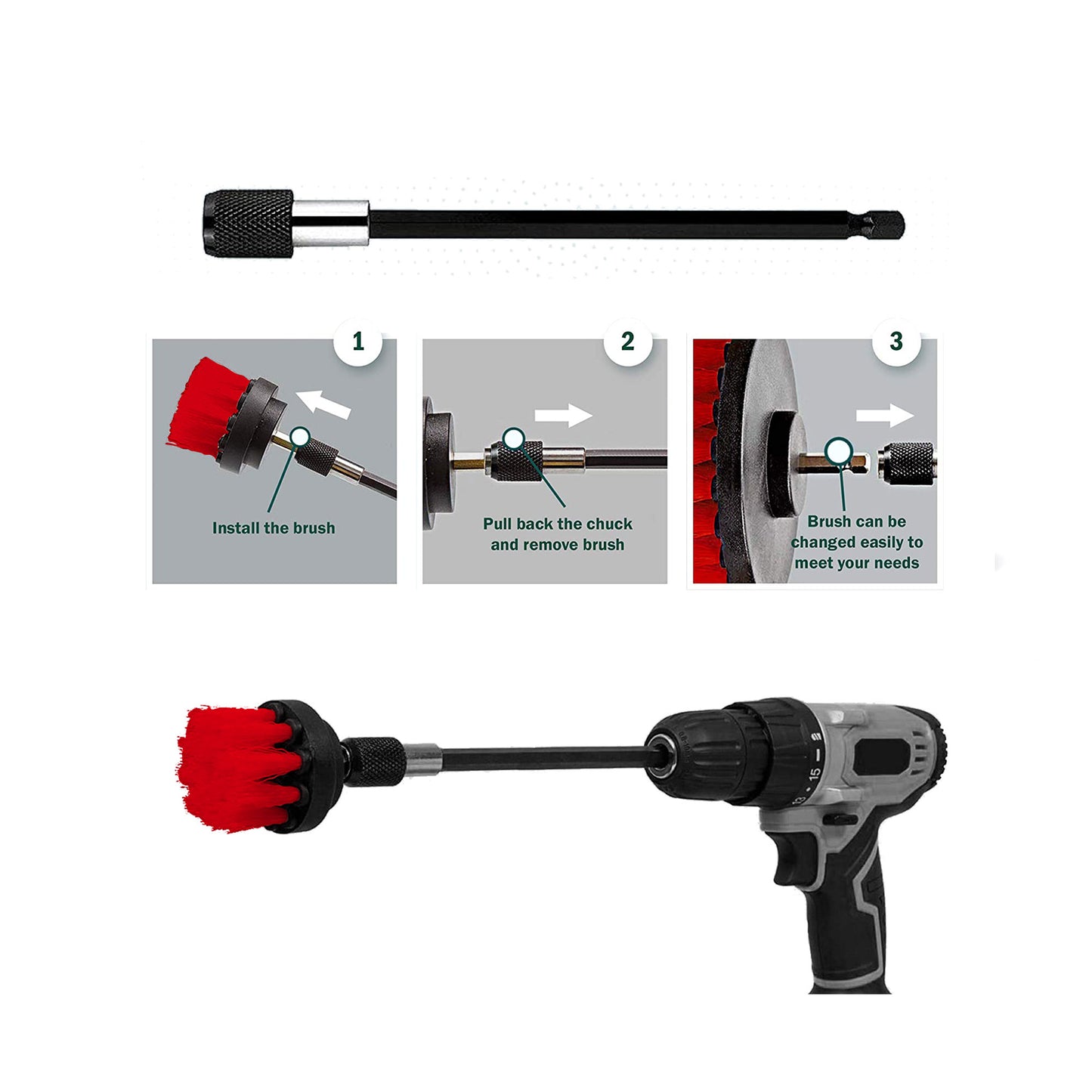 Maxshine Detailing Drill Straight Extended Accessory