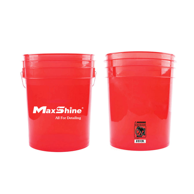 MaxShine Detailing Bucket Transparent Red